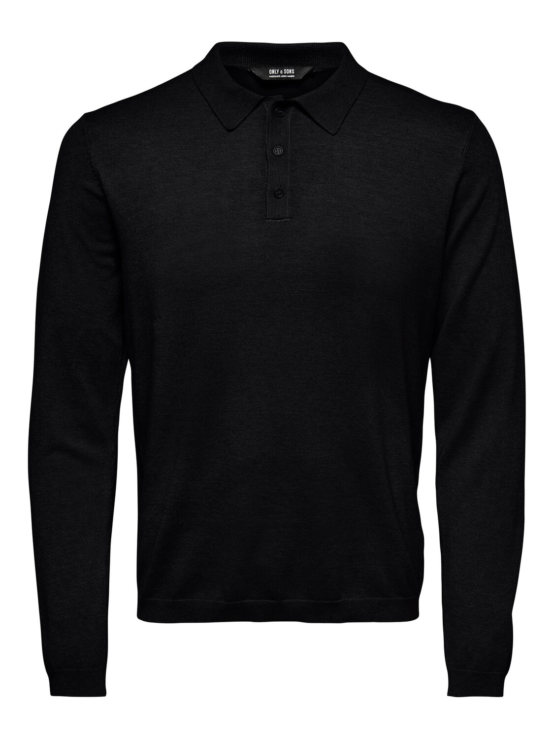 

Пуловер ONLY Polo Langarm Shirt Basic ONSWYLER, черный