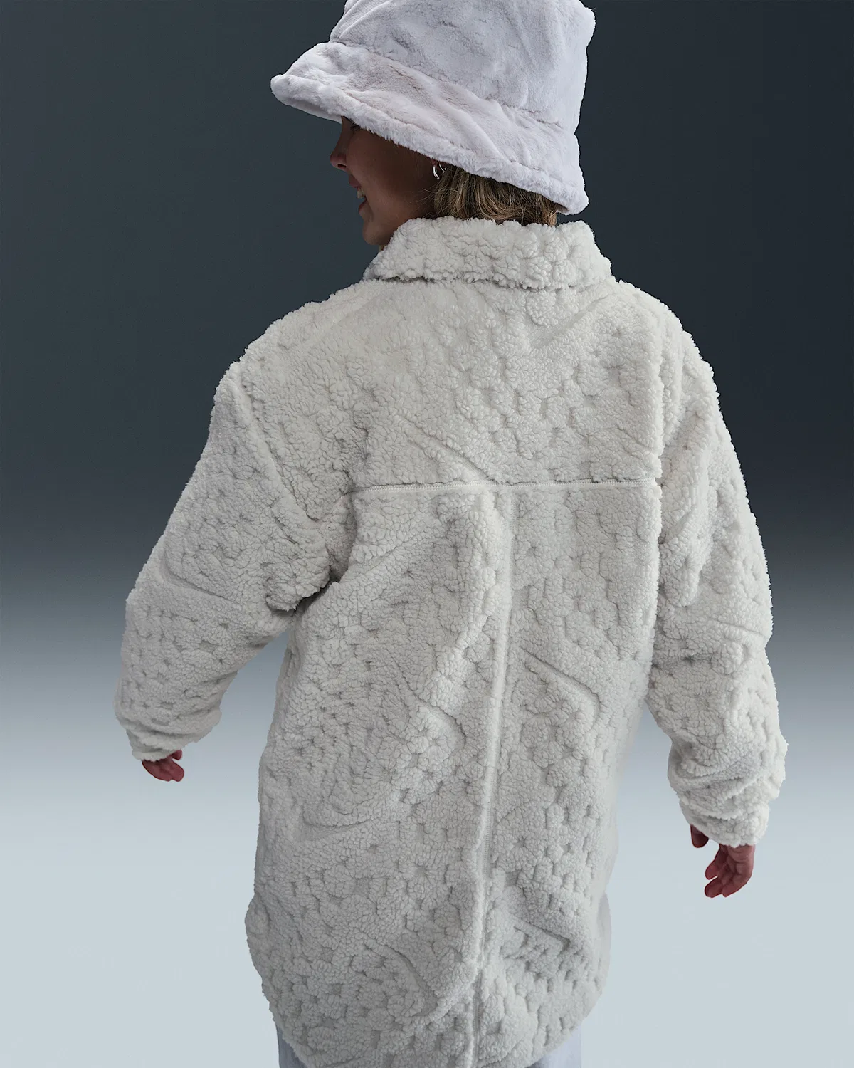 Детская куртка Nike Sportswear для девочек, Soft Pearl/White — фото 2
