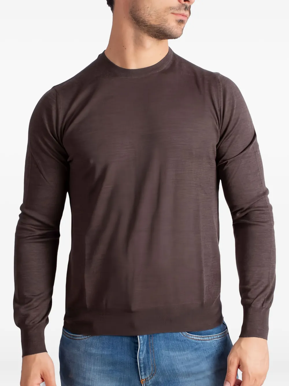 

Джемпер с круглым вырезом Gran Sasso, коричневый