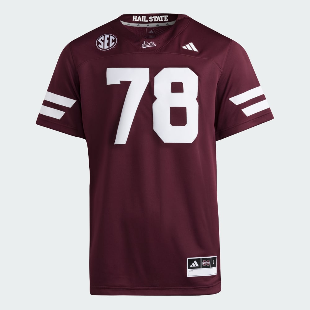 

Джерси Adidas Mississippi State Bulldogs Premier Home Football Jersey, цвет Team Maroon