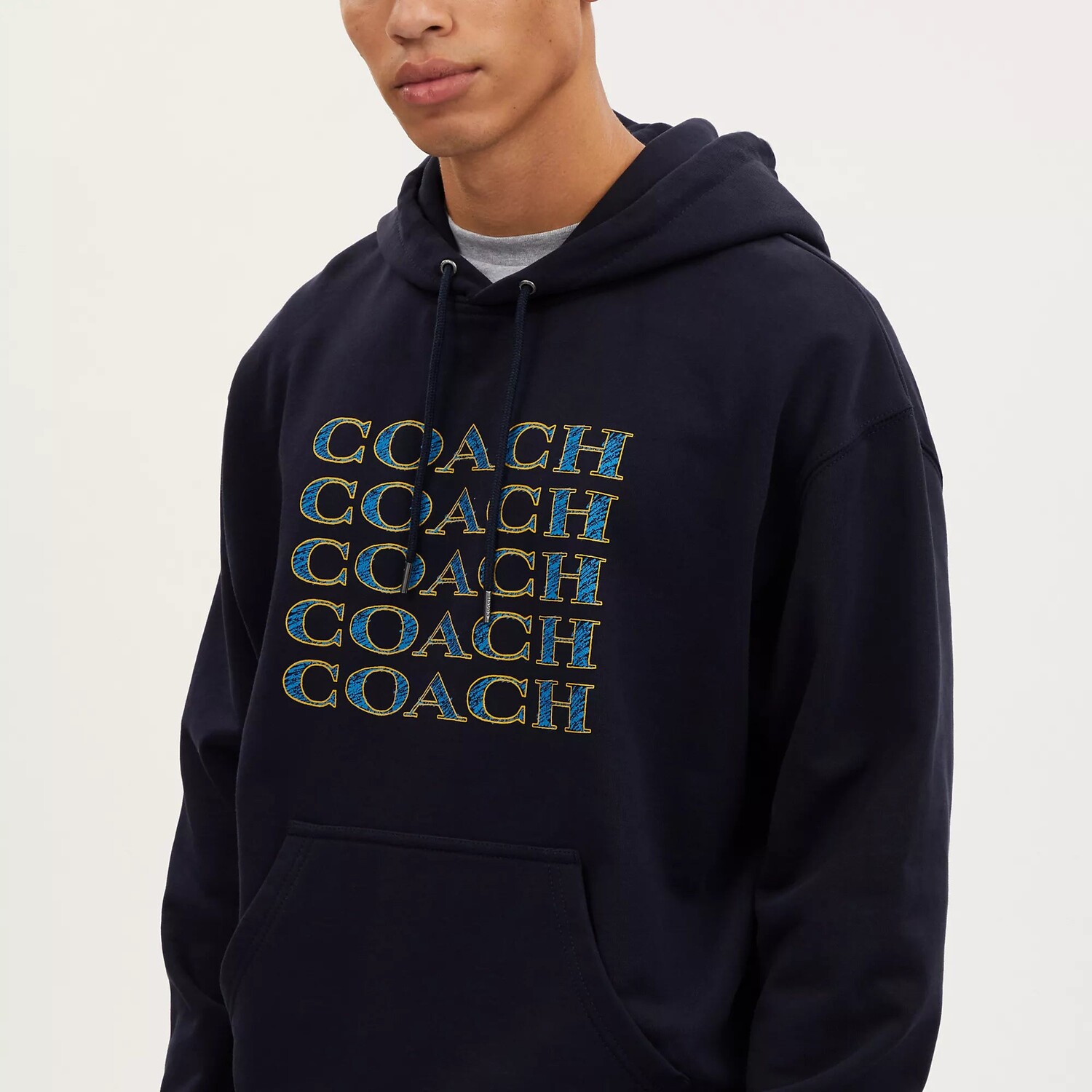 

Толстовка Coach Outlet Signature Stack, темно-синий