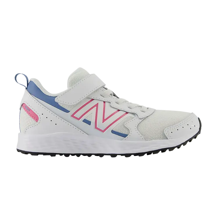 

Кроссовки Fresh Foam 650 Bungee Lace Top Strap Big Kid, цвет White Real Pink Heron Blue