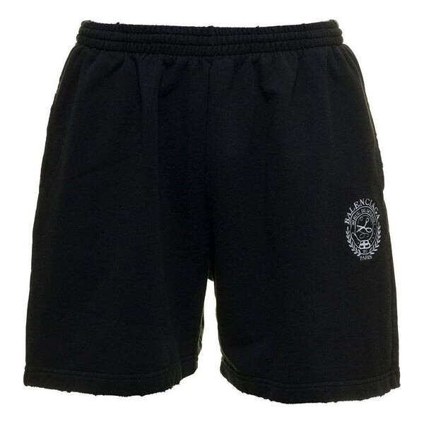 

Шорты logo brushed sweat shorts 'washed black' Balenciaga, черный