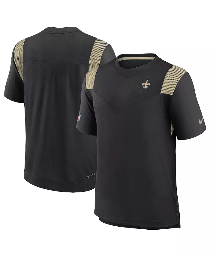 

Мужская черная футболка New Orleans Saints Sideline Tonal Logo Performance Player Nike