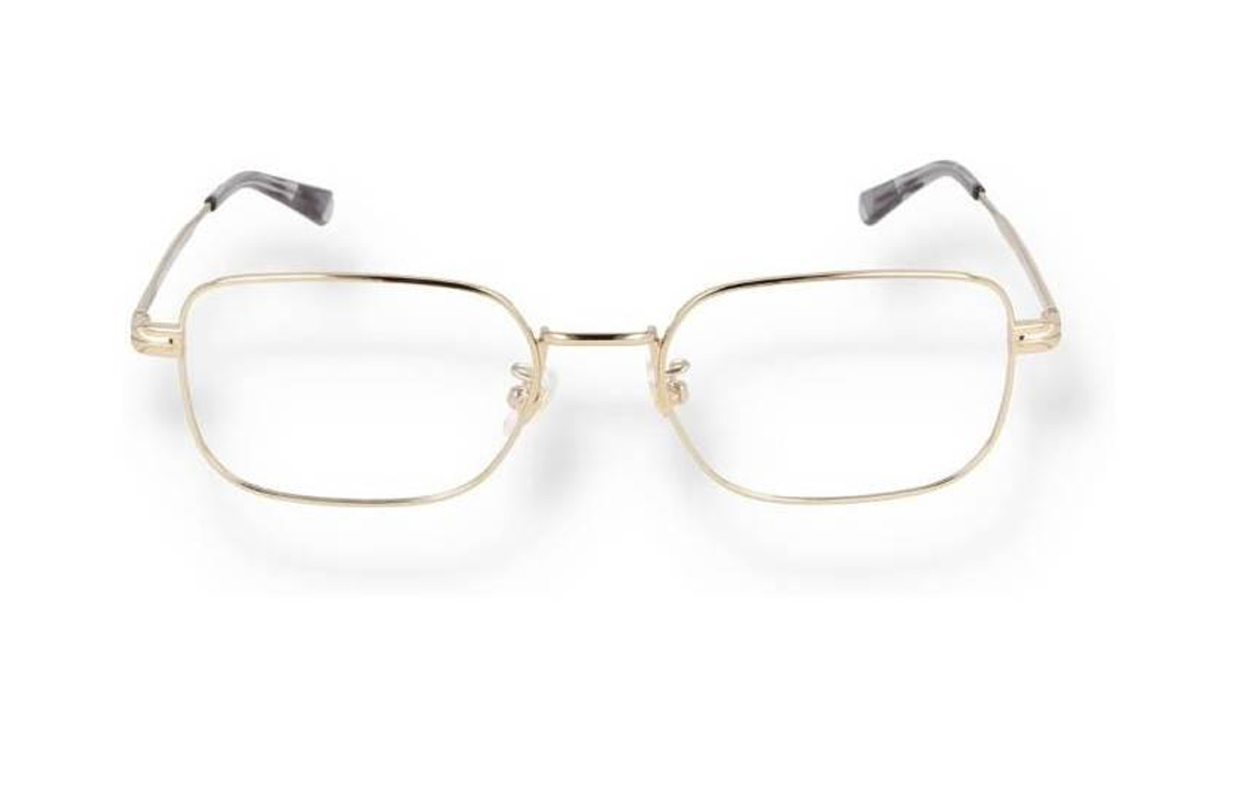 

Металлическая прямоугольная оправа для очков женская золотая MONTBLANC, золото