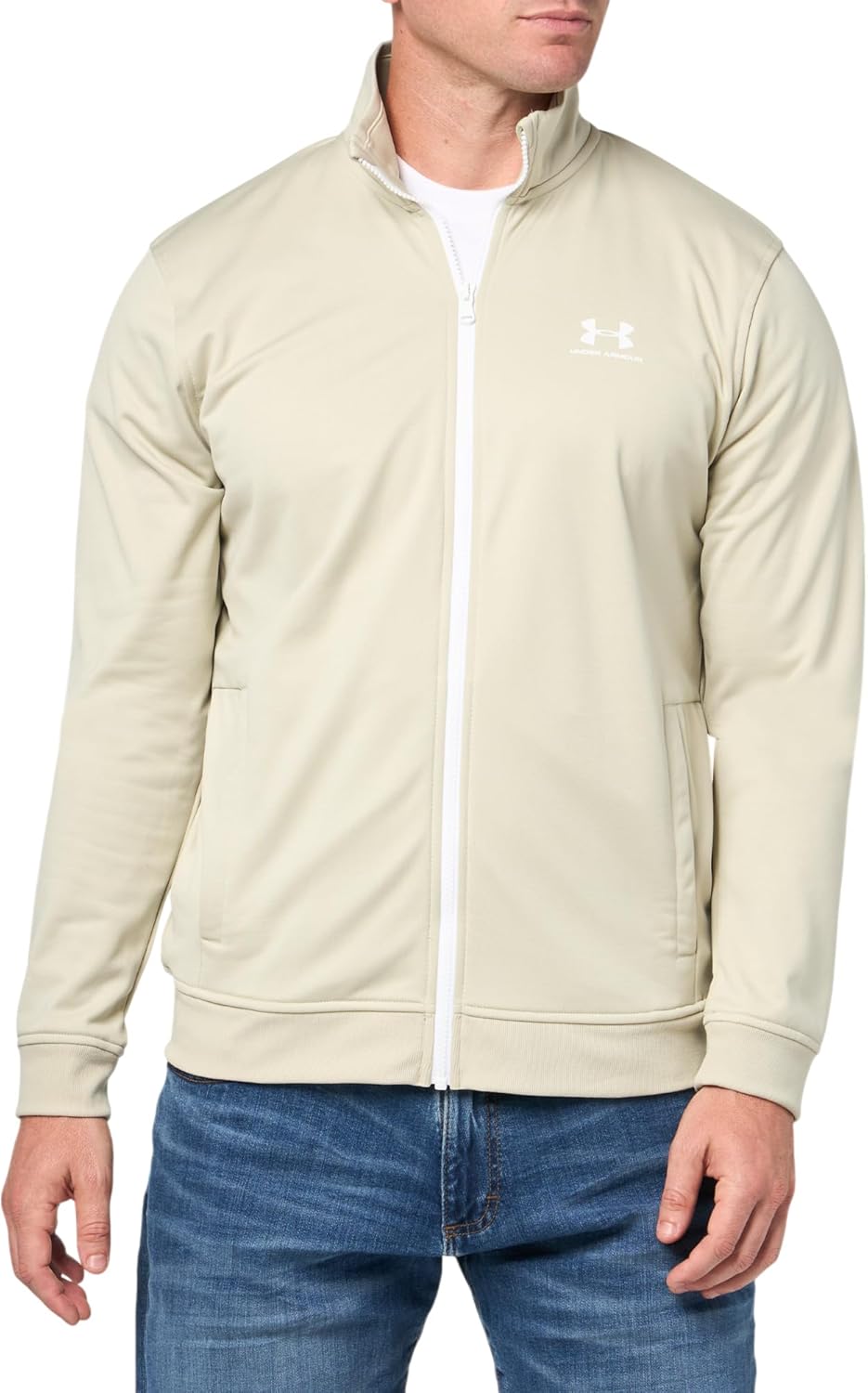 

Under Armour мужская куртка Sportstyle Tricot, (289) Khaki Base/White