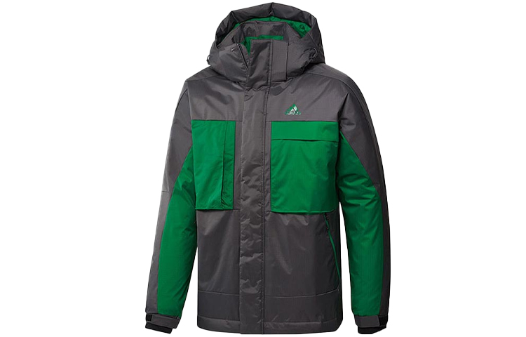 

Adidas Мужская пуховая куртка черно-зеленая, Black Green