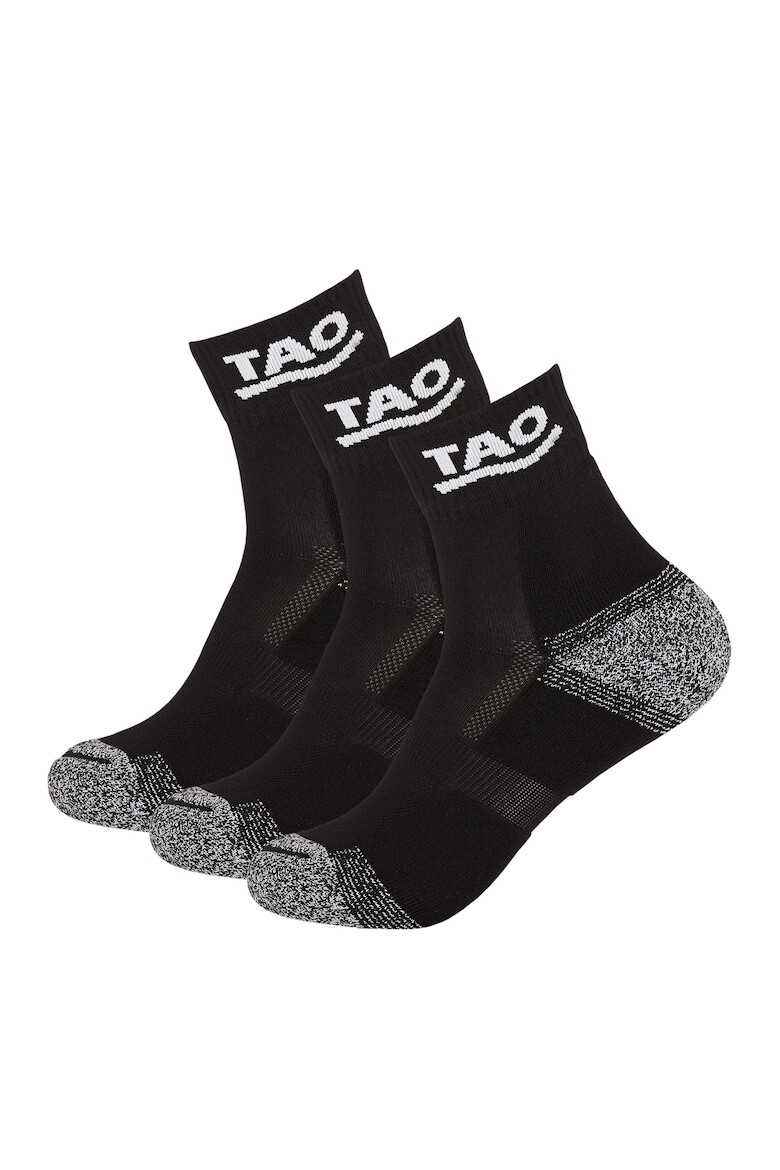 

Короткие носки для бега, 3 пары Tao, черный