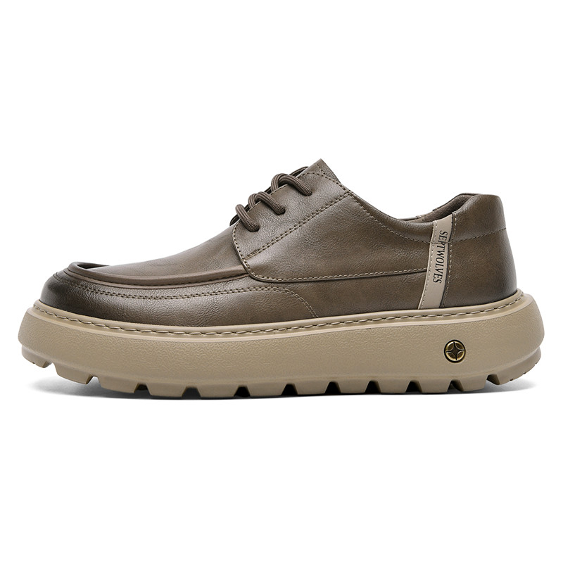 

SEPTWOLVES Коричневые мужские низкие кеды, цвет Brown (Standard Leather Shoe Size)