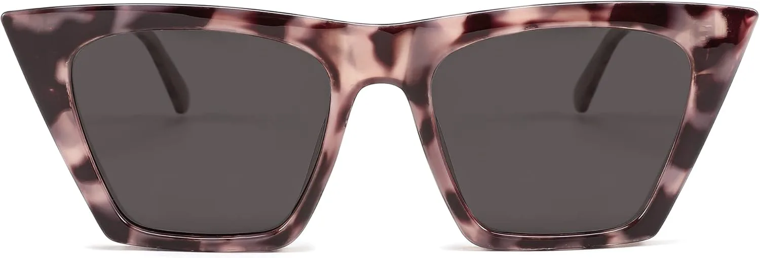 

Винтажные квадратные поляризованные солнцезащитные очки «кошачий глаз» FEISEDY для женщин и мужчин, модные солнцезащитные очки B2382, 005 Tortoise Grey Lenses