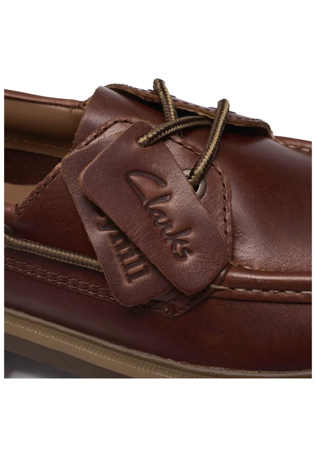 Полуботинки с кожаным верхом Clarks, коричневый — фото 4