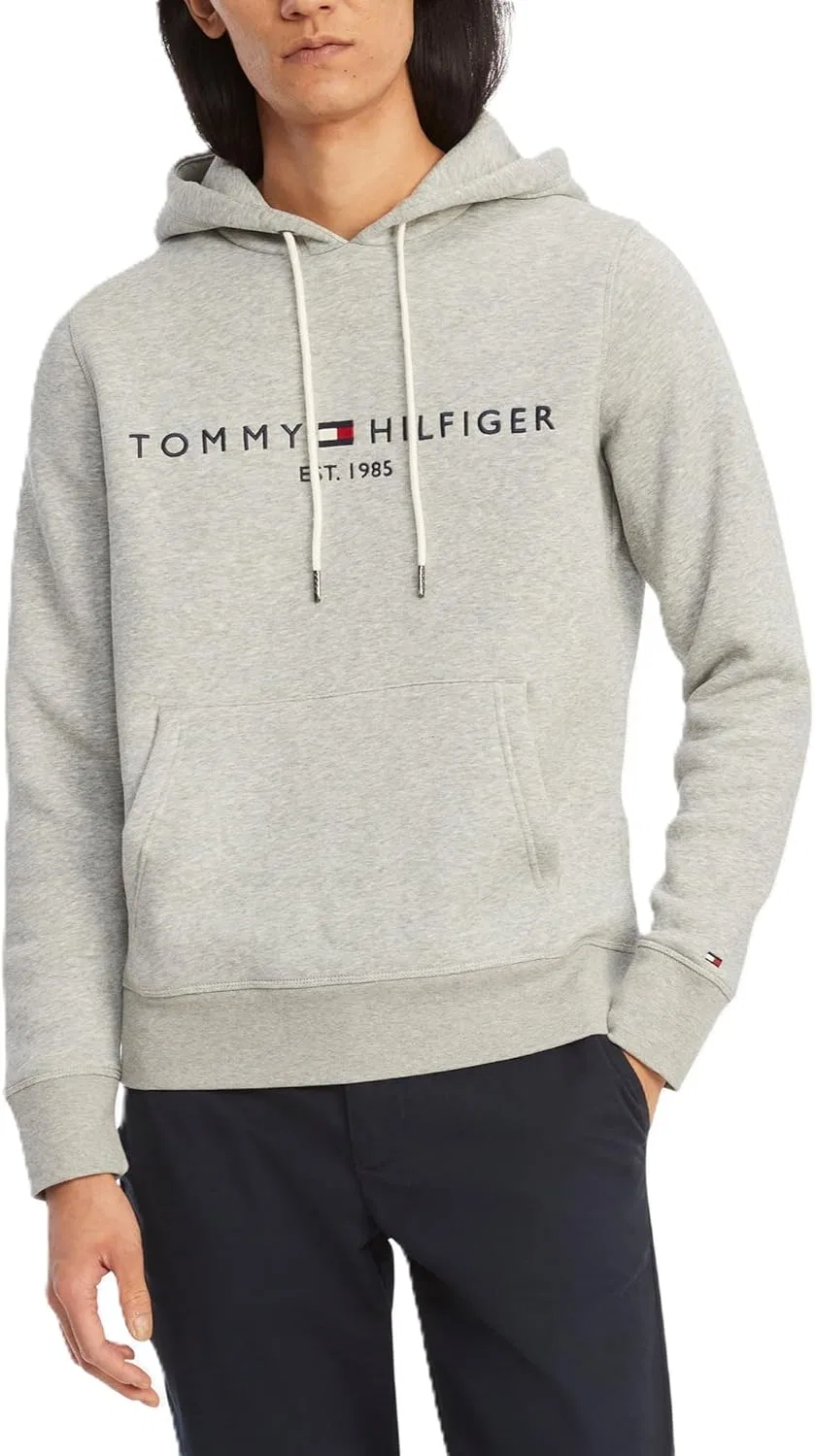 Толстовка с капюшоном, флисовая, Tommy Hilfiger, Cloud Heather