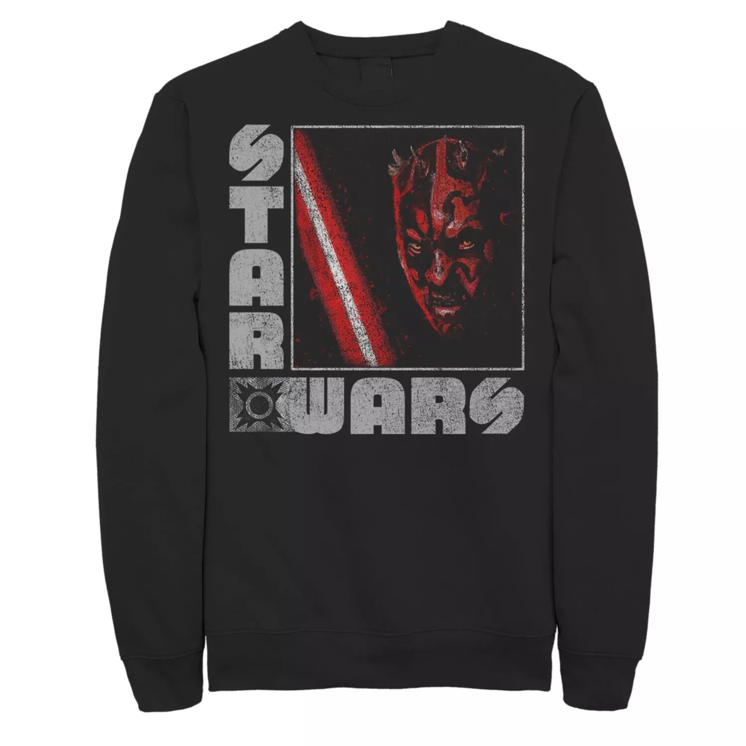 

Мужская футболка с квадратным портретом и эффектом потертости Darth Maul Star Wars