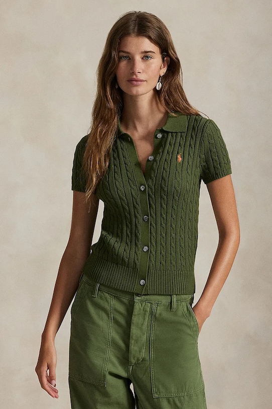 

Хлопковая рубашка Polo Ralph Lauren, зеленый