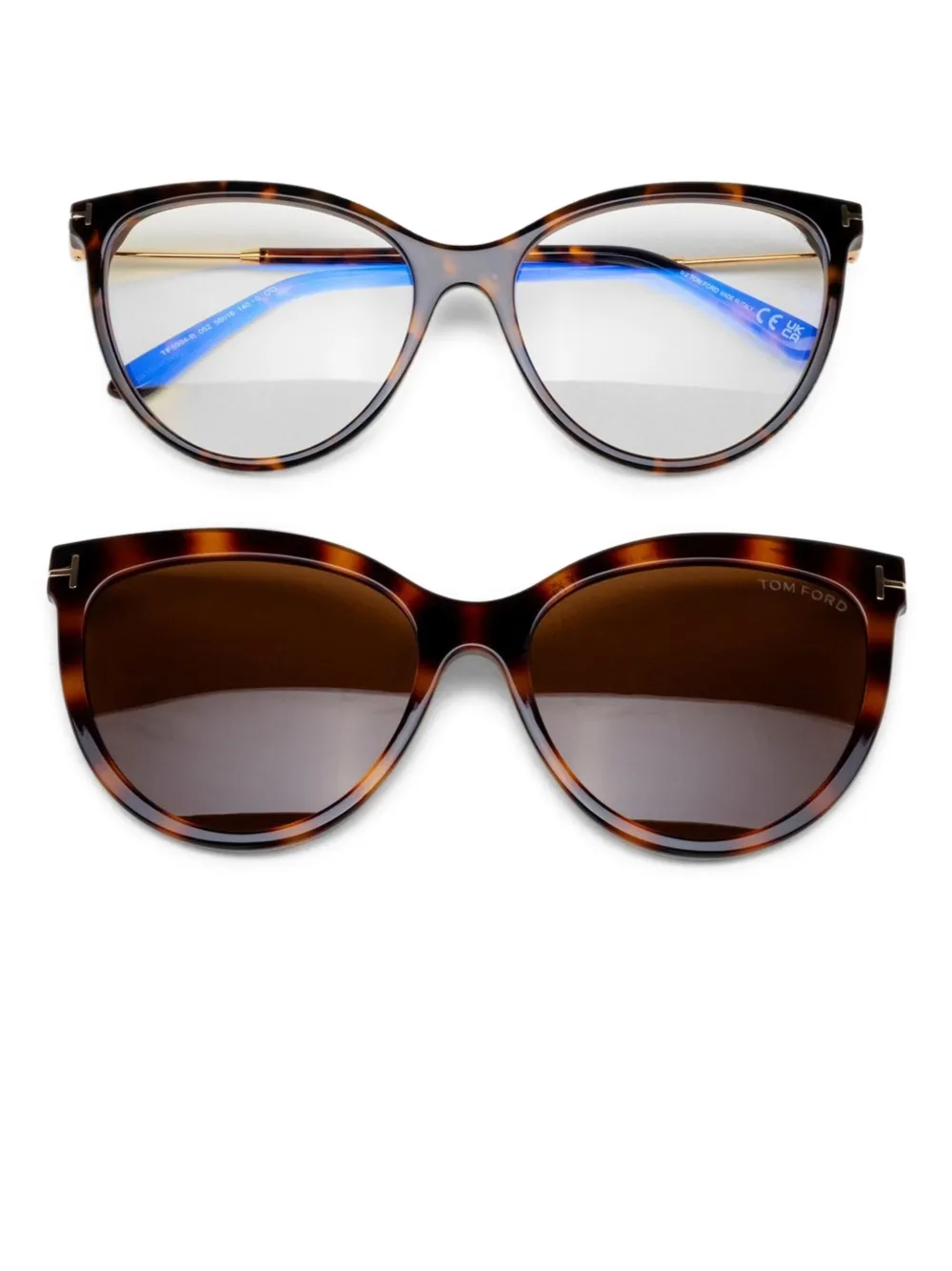 

Очки в оправе 'кошачий глаз' TOM FORD Eyewear, коричневый