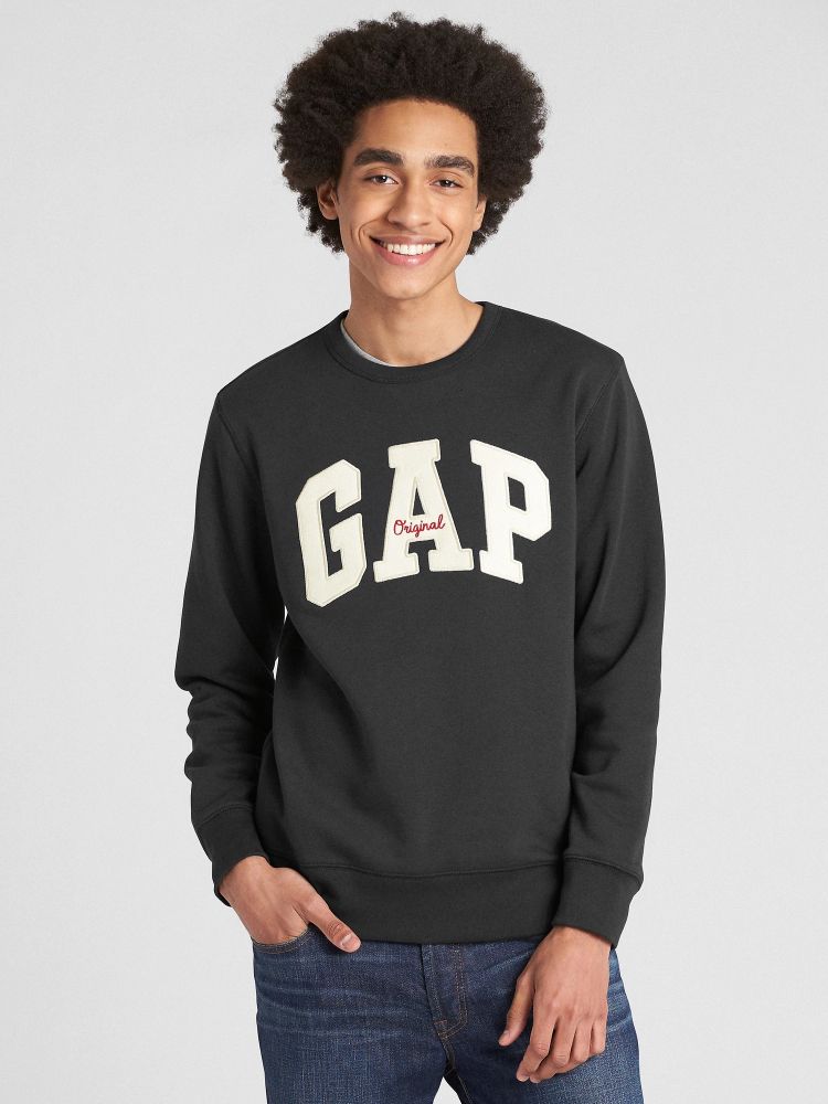 

Толстовка с логотипом и флисом Gap, черный