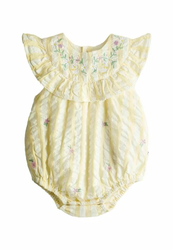 Комбинезон стандартного кроя с вышитыми оборками и полосками Jojo Maman Bébé, Yellow Flower
