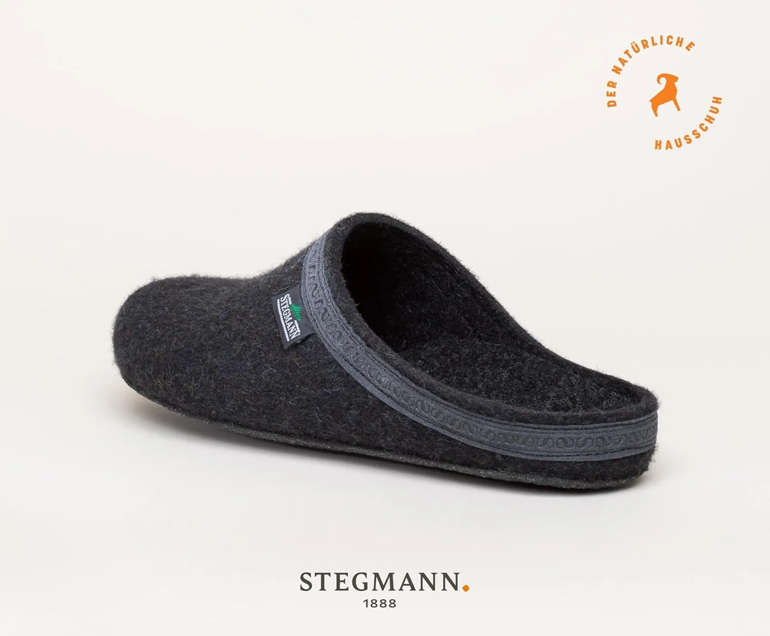 Войлочные тапочки Stegmann 127 для мужчин и женщин, изготовленные из белой мериносовой шерсти, имеют прочную и неустойчивую конструкцию на платформе — фото 4