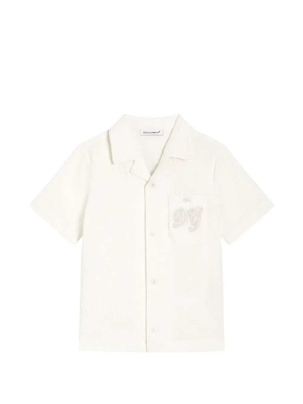 Фактурная рубашка Dolce & Gabbana Kids, белый