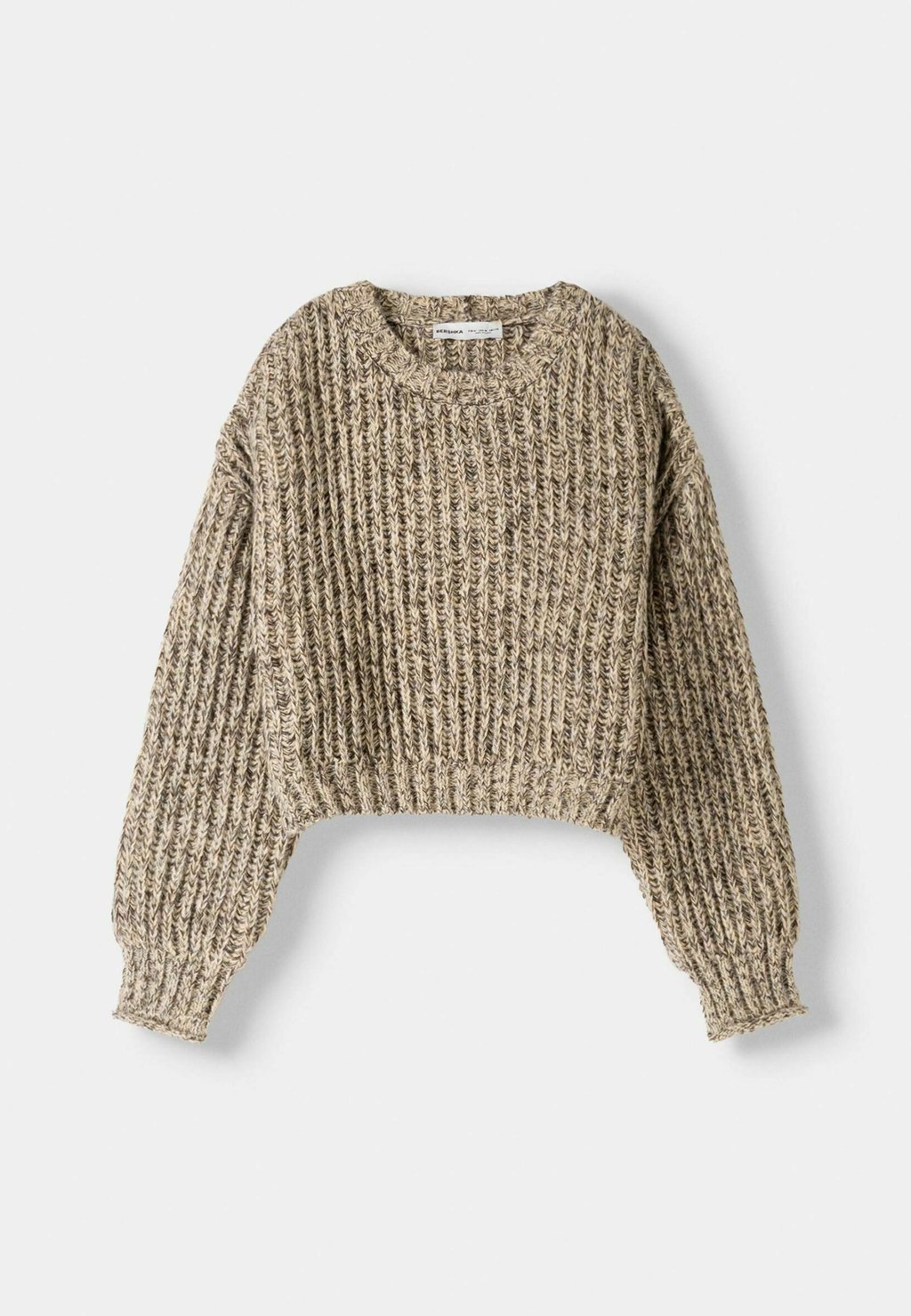 

Джемпер ROUND NECK Bershka, темно-коричневый
