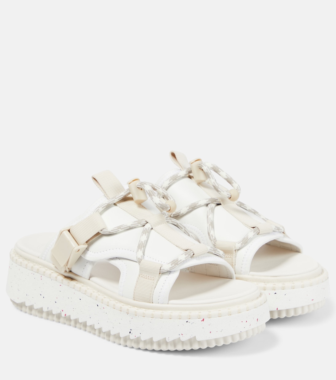 Сандалии из кожи Лилли Chloé, белый