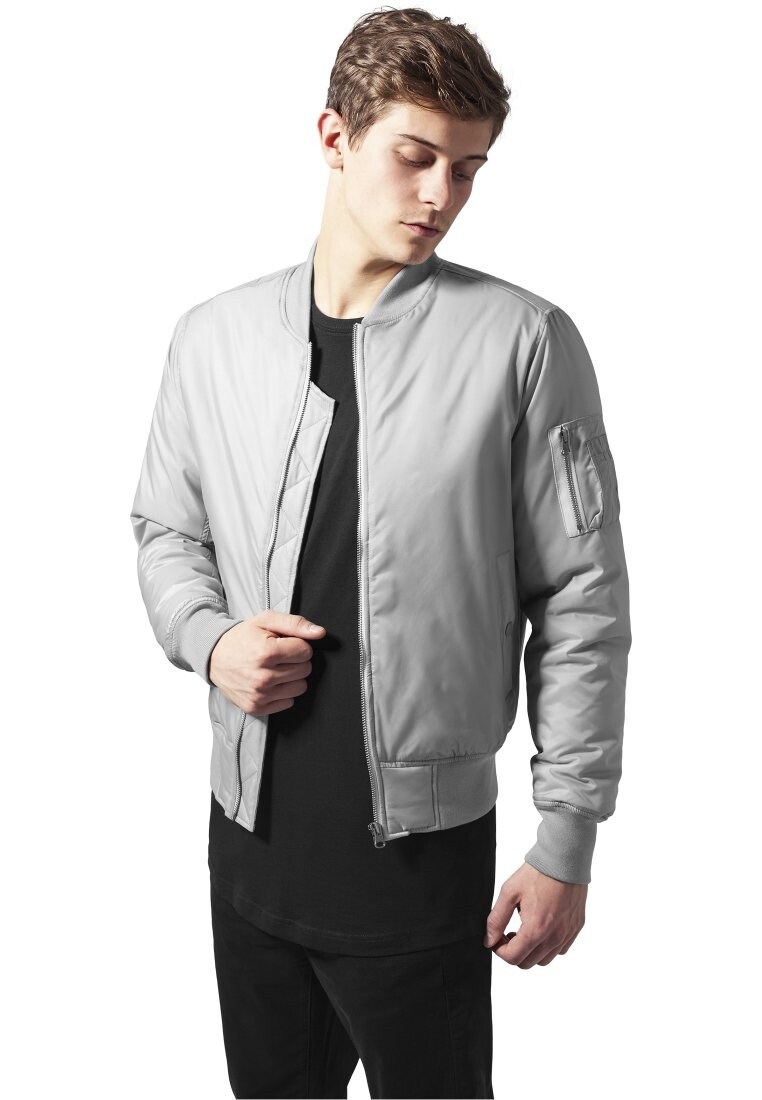 

Куртка-бомбер Urban Classics BASIC, цвет Grey, Серый, Куртка-бомбер Urban Classics BASIC, цвет Grey