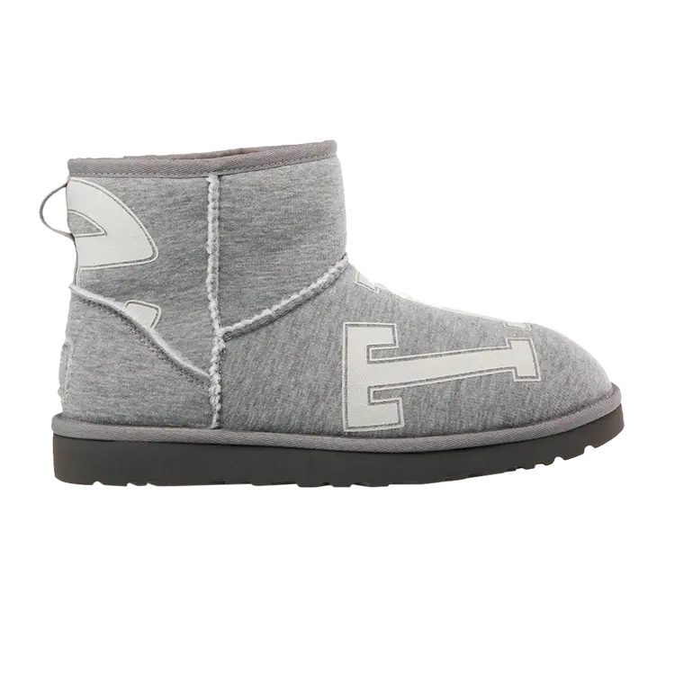 

Кроссовки UGG Telfar x Fleece Mini Boot 'Heather Grey', серый