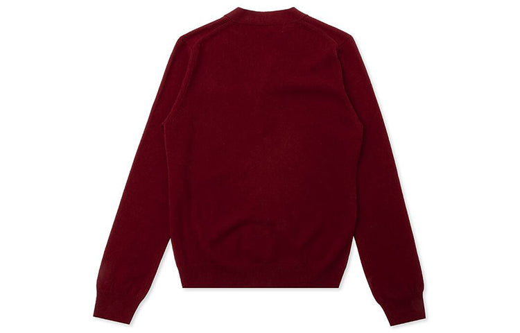 Кардиган COMME des GARCONS PLAY Knit Cardigan Red Emblem 'Burgundy' AZ-N008-051-4, бордовый — фото 2