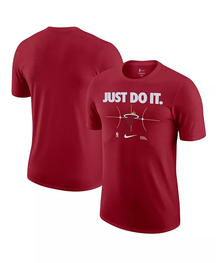 

Мужская футболка Miami Heat Just Do It красного цвета Nike