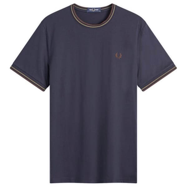 

Футболка с двойным наконечником Fred Perry, синий