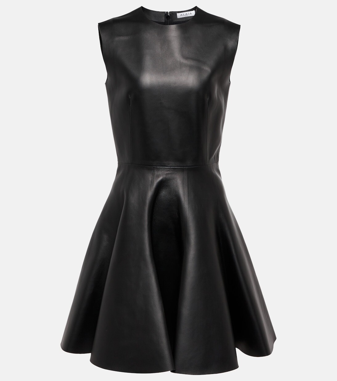 

Кожаное мини-платье ALAÏA, черный