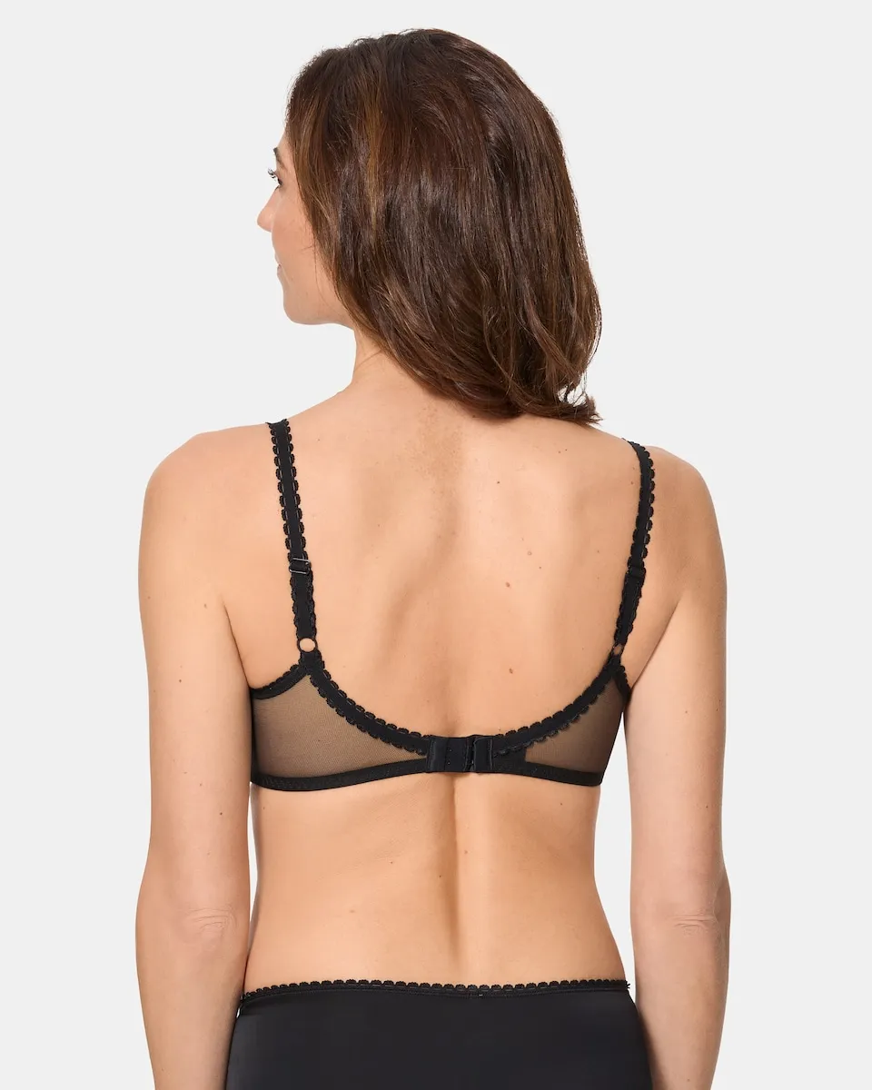 

Бюстгальтер без косточек из переработанного кружевного цветочного материала Playtex, черный