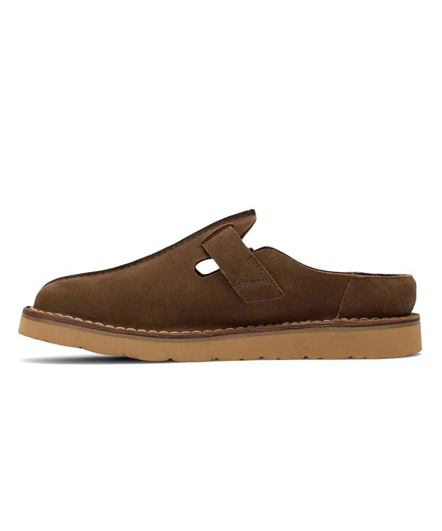 Мужские слипоны из кожи Clarks Solsbury Mule цвета хаки — фото 4