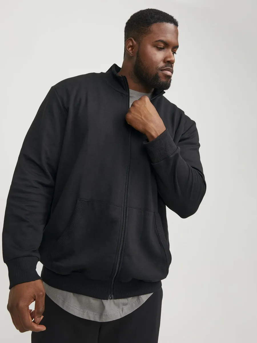 

Толстовка Jack & Jones PlusSize "JJEPAULOS SWEAT ZIP NOOS PLS", черный