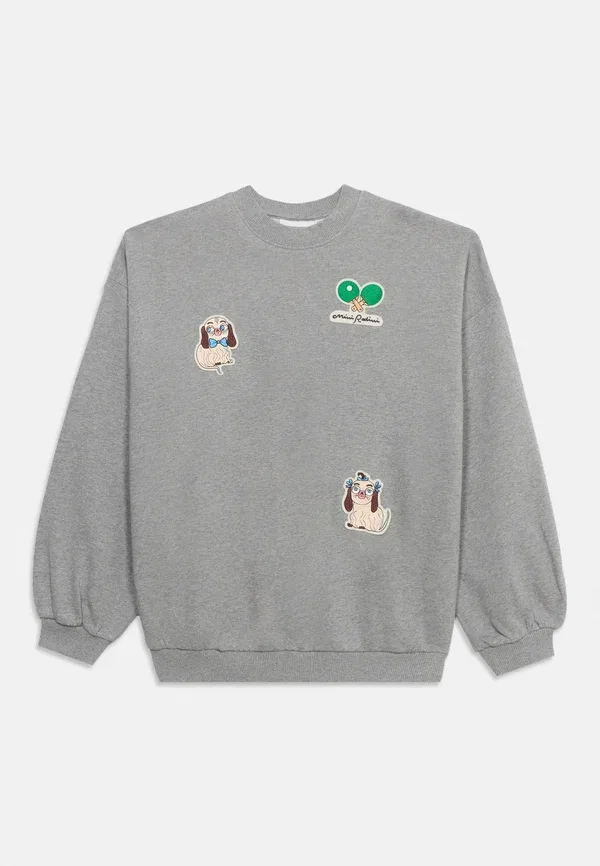 Толстовка Minibabies patches sweatshirt Mini Rodini, серый меланж