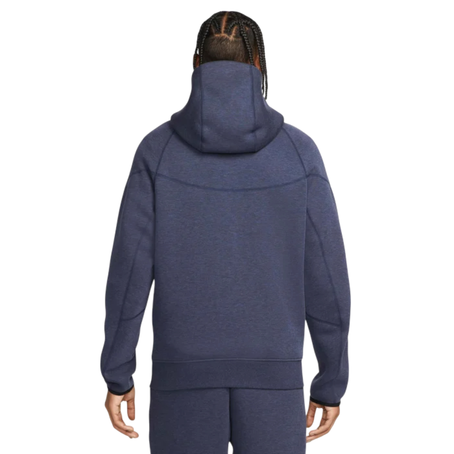 Худи Nike Tech Fleece Windrunner на молнии, цвет «Обсидиановый меланж» — фото 2