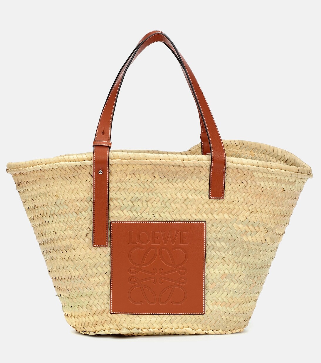 

Большая сумка-корзина с кожаной отделкой Loewe, бежевый