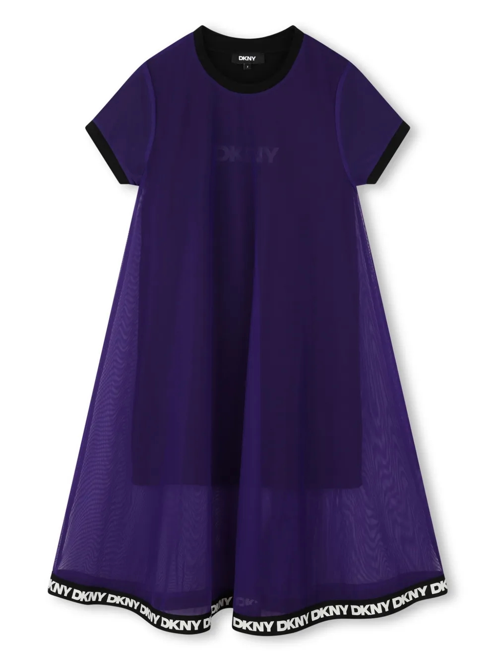 

Платье с короткими рукавами Dkny Kids, фиолетовый