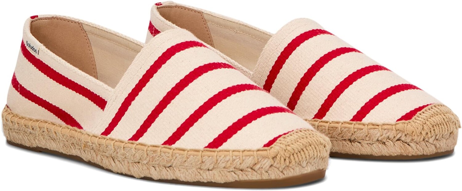 

Лоферы Soludos Original Espadrille, цвет Ivory / Red