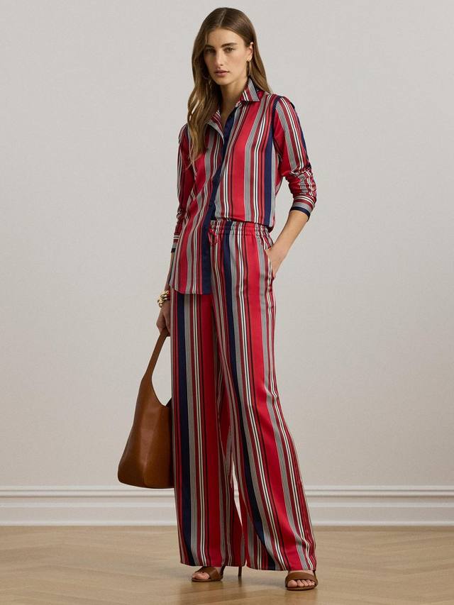 

Широкие брюки в полоску от ziakash Ralph Lauren, красный/разноцветный