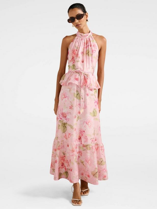 

Платье Petite Serena с цветочным принтом и пеплумом на талии Forever New, Coral