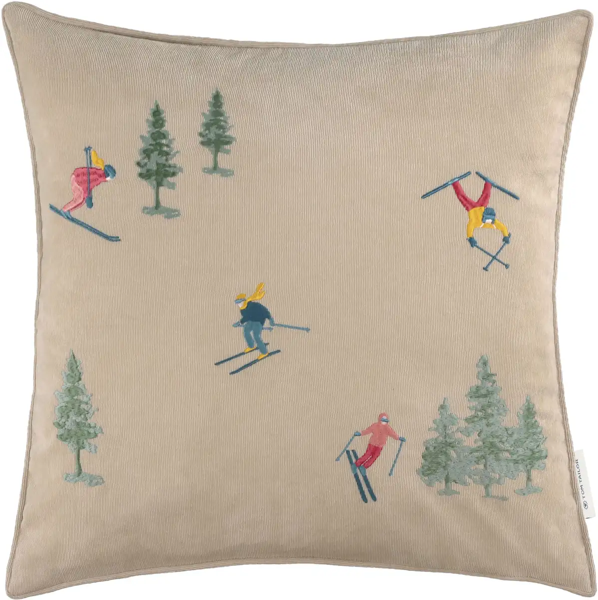 

Чехол на подушку TOM TAILOR HOME "Лыжи", (1 шт.) 45х45 см, цвет beige, champagner, grün