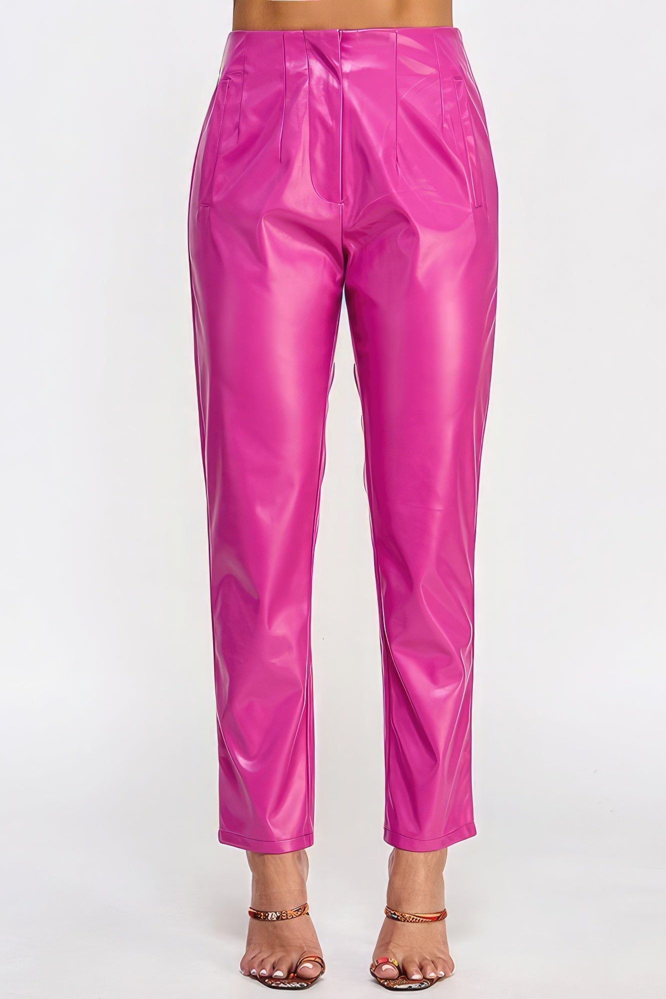

FASHNZFAB Брюки из искусственной кожи, цвет magenta