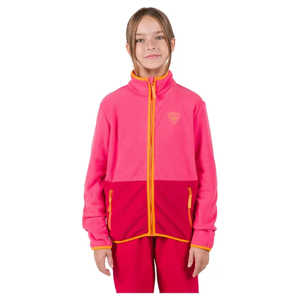 

Флис Rossignol Strawpile full zip, розовый