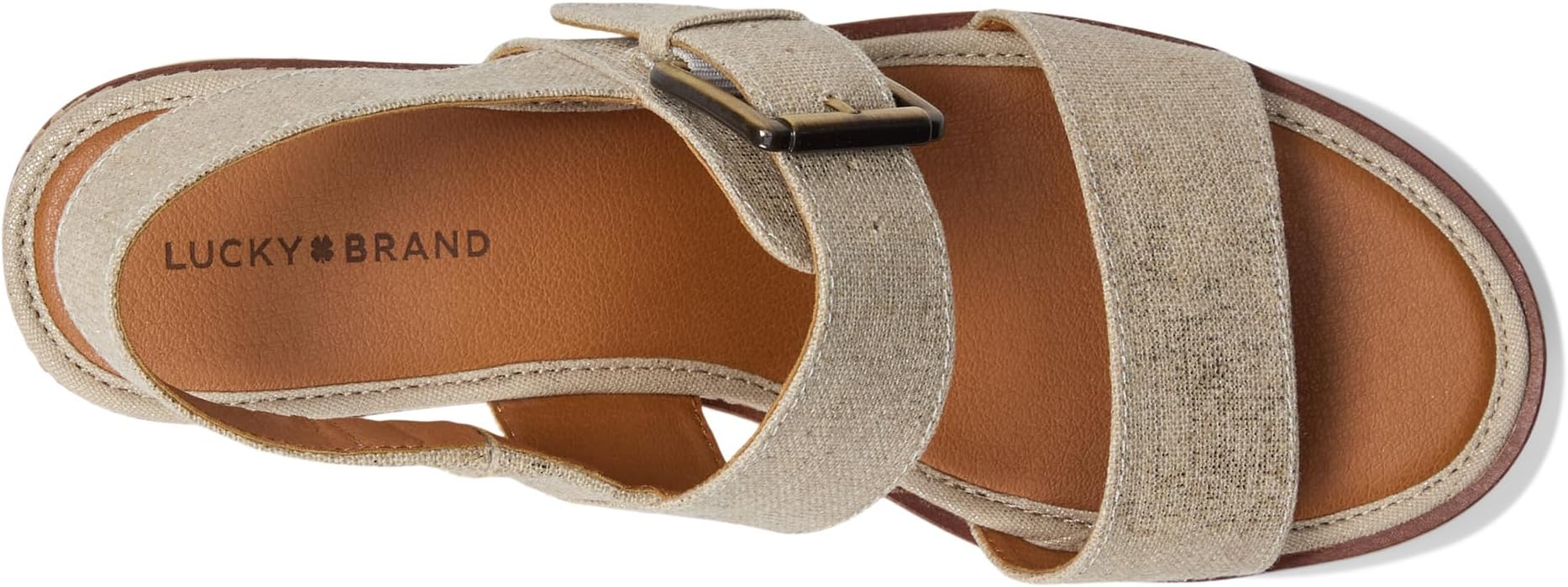 Сандалии Lucky Brand Turoma Platform Wedge Sandals, цвет Natural/Platinum — фото 2