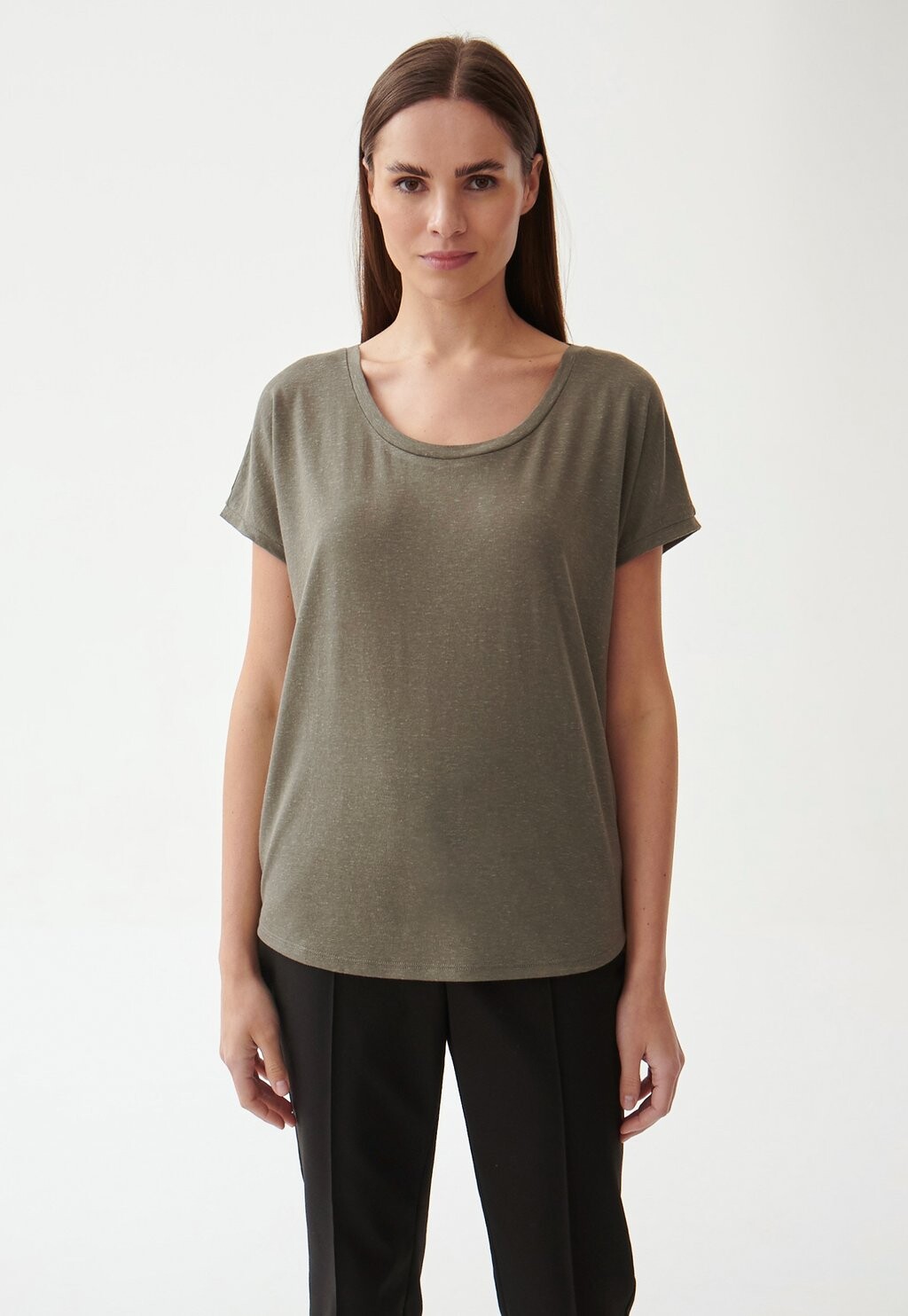 

Футболка базовая DAVIJA TATUUM, цвет khaki