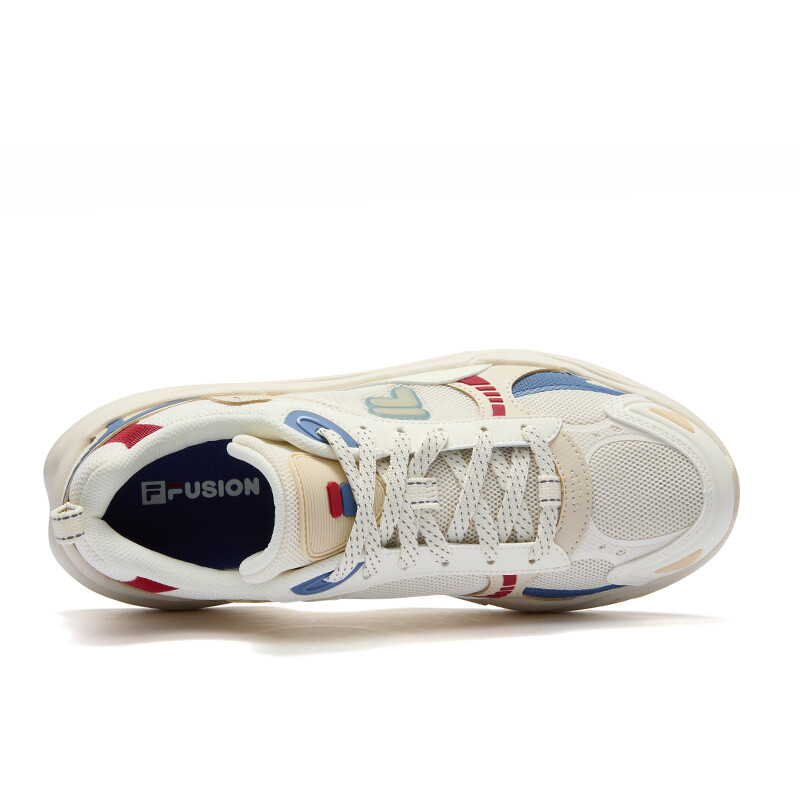 Кроссовки FILA FUSION Lifestyle Shoes Men Low-top First Snow White / Beige, бежевый — фото 2