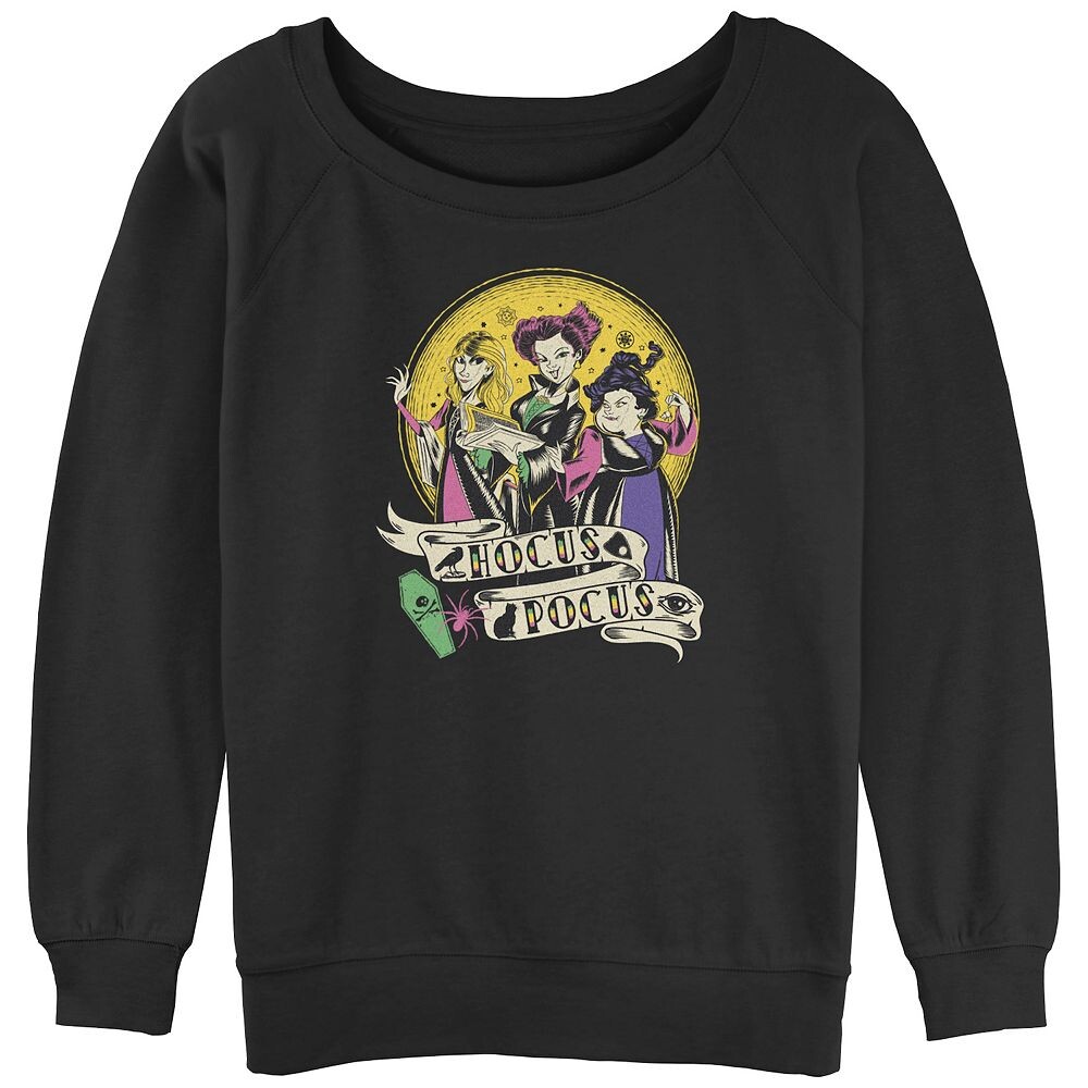 

Пуловер с рисунком для подростков в стиле ретро Disney's Hocus Pocus Sanderson Sisters Moonlight, черный