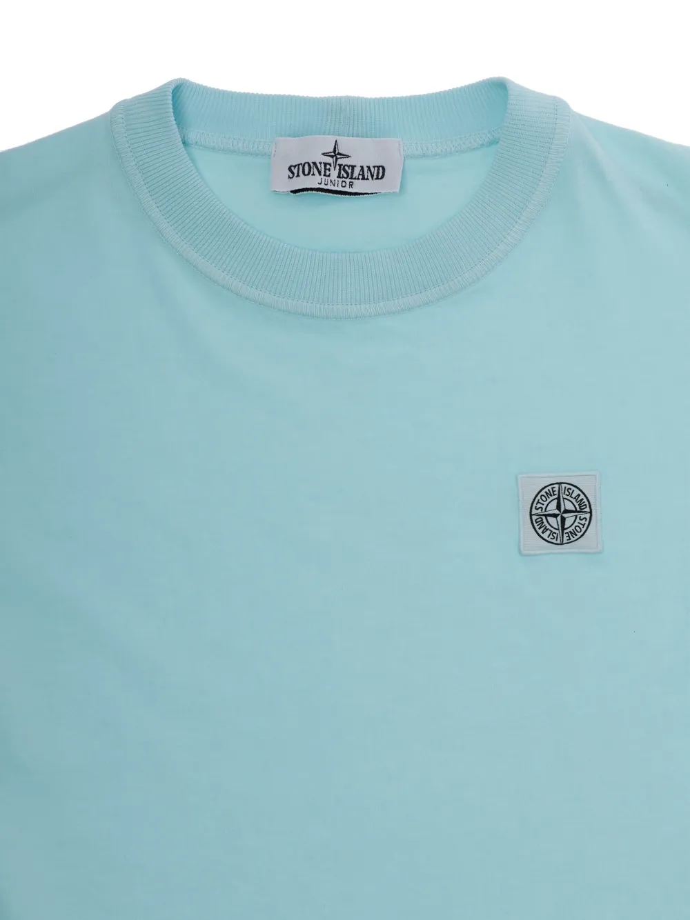 Футболка с нашивкой и круглым вырезом Stone Island Junior, синий — фото 3