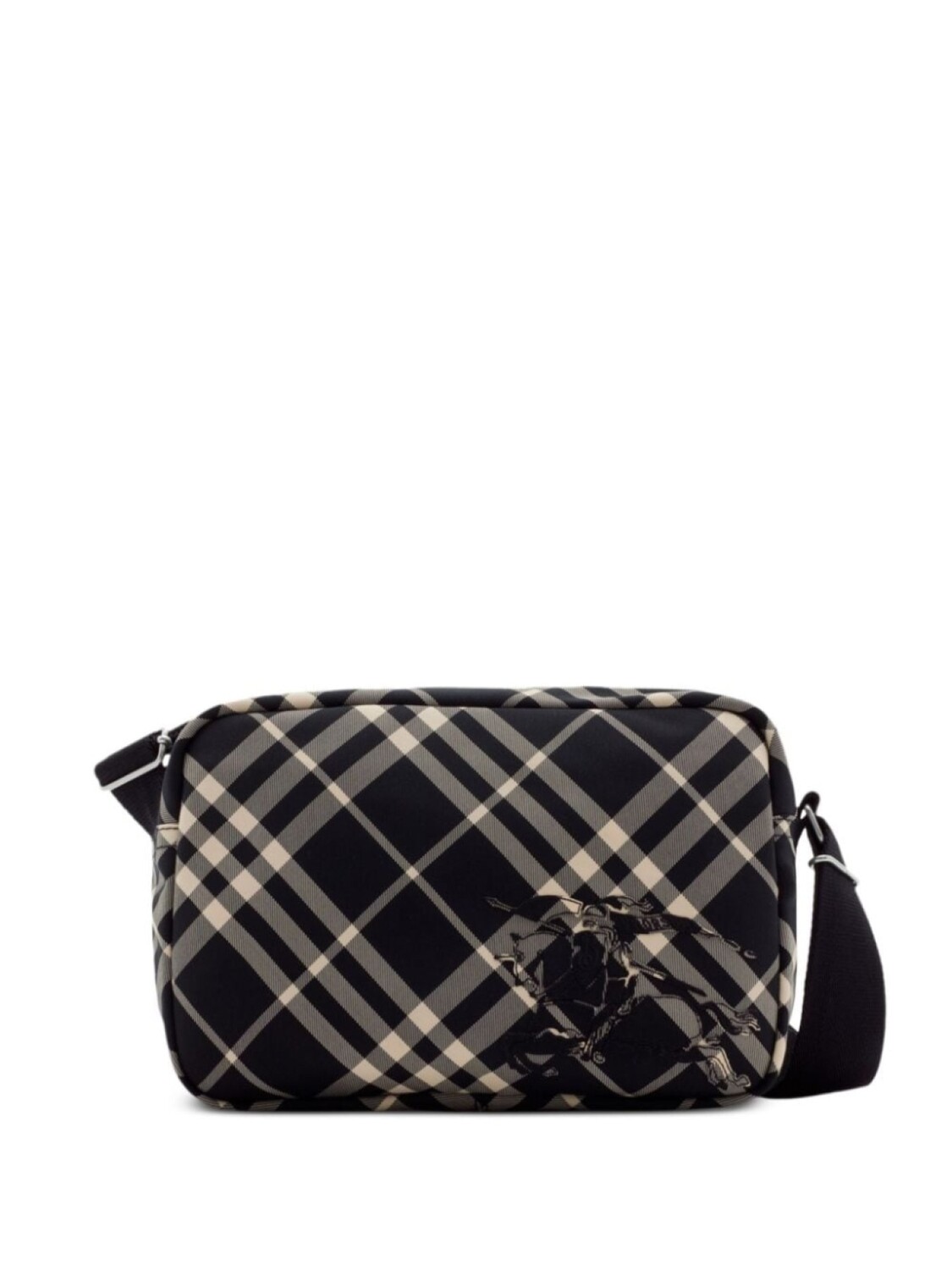 

Burberry клетчатая сумка через плечо с аппликацией EKD, черный